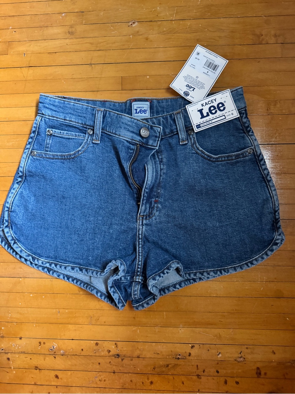Lee Kacey Women's Denim Shorts in Blue Wash